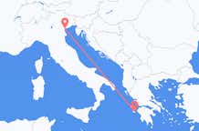 Vluchten van Venetië naar Zakynthos-eiland