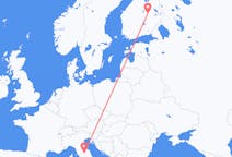 Vluchten van Kuopio, Finland naar Perugia, Italië