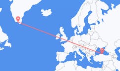 Flights from Narsaq, Greenland to Sinop, Turkey