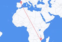 모잠비크 베이라에서 출발해 스페인 사라고사로(으)로 가는 항공편