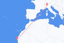 Flyreiser fra Nouâdhibou, Mauritania til Milano, Italia