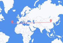 Flyreiser fra Hohhot, Kina til Ponta Delgada, Portugal