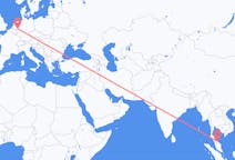 Flyreiser fra Narathiwat-provinsen, Thailand til Düsseldorf, Tyskland