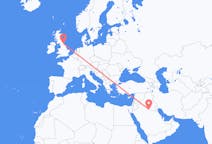 Flights from Rafha, Saudi Arabia to Durham, England, the United Kingdom