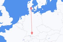 出发地 丹麦出发地 森纳堡目的地 德国梅明根的航班