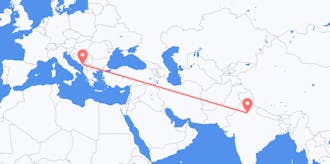 Flyg från Indien till Montenegro