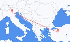 이탈리아 베로나에서 출발해 터키 쿠타히아(Kütahya)로(으)로 가는 항공편