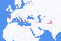 Flyreiser fra Saidu Sharif, Pakistan til Madrid, Spania
