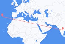 Flyrejser fra Hyderabad (Pakistan), Indien til Ponta Delgada, Portugal