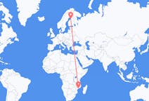 Flyreiser fra Quelimane, Mosambik til Uleåborg, Finland