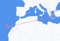 Flights from Santa Cruz de La Palma, Spain to Santorini, Greece