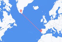 Flyreiser fra Narsarsuaq, Grønland til Lisboa, Portugal
