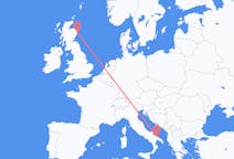 Flyg från Bari, Italien till Aberdeen, Skottland