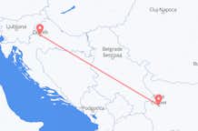 Vluchten van Sofia, Bulgarije naar Zagreb, Kroatië