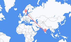 Flyreiser fra Tiruchirappalli, India til Örebro, Sverige