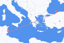 Flyreiser fra Sfax, Tunisia til Zonguldak, Tyrkia