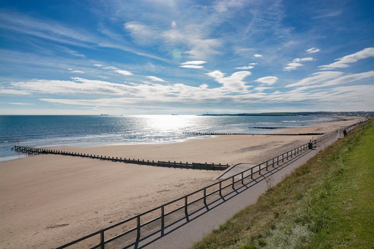 Photo of Aberdeen beach on a sunny afternoon.