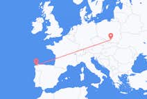 Flyg från La Coruña till Krakow