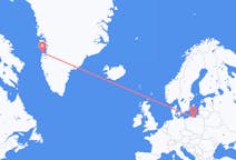 Flyg från Aasiaat, Grönland till Gdansk, Polen