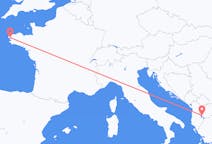 来自北马其顿出发地 奥赫里德目的地 法国布雷斯特的航班