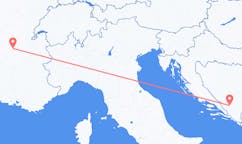 Flyg från Mostar till Lyon