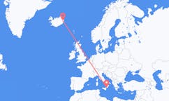 Flights from the city of Reggio Calabria, Italy to the city of Egilsstaðir, Iceland