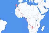 Flyreiser fra Maun, Botswana til Lanzarote, Spania
