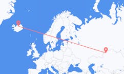 Flüge von Qostanai, Kasachstan nach Akureyri, Island
