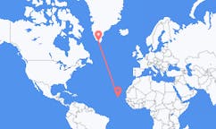 Flyg från São Vicente, Kap Verde till Qaqortoq, Grönland