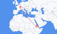 Flyrejser fra Lalibela, Etiopien til Grenoble, Frankrig