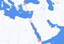 Flyrejser fra Semera, Etiopien til Istanbul, Tyrkiet