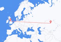 Loty z Nur-Sułtan, Kazachstan do Manchesteru, Anglia