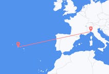 Flights from Pico Island, Portugal to Genoa, Italy