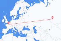 Flyg från Novosibirsk, Ryssland till Paris, Frankrike
