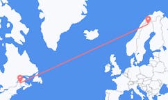 Flyg från Presque Isle, USA till Kiruna, Sverige