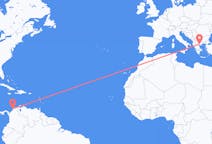 Flyreiser fra Cartagena, Colombia til Thessaloniki, Hellas