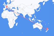 Flyrejser fra Nelson, New Zealand til Marseille, Frankrig