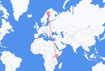Flyreiser fra Zanzibar, Tanzania til Skellefteå, Sverige