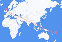 Flyrejser fra Kadavu Island, Fiji til Liverpool, England