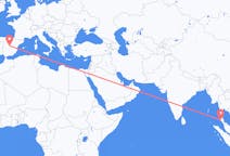 Flights from Krabi, Thailand to Madrid, Spain