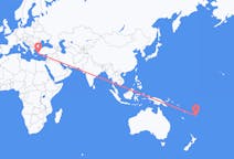 出发地 斐济出发地 坎達武島目的地 土耳其哈利卡那索斯的航班