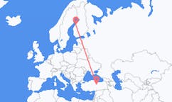 Flüge von Kokkola, Finnland nach Sivas, die Türkei