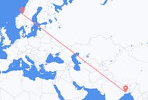 Flyrejser fra Kolkata, Indien til Trondheim, Norge