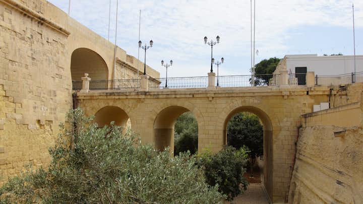 On the territory of Malta War Museum. Birgu citadel. Malta.