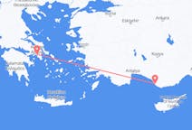 Flyreiser fra Gazipaşa, Tyrkia til Athen, Hellas