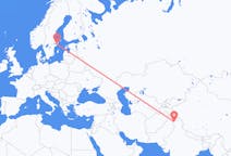 Flyreiser fra Srinagar, India til Stockholm, Sverige