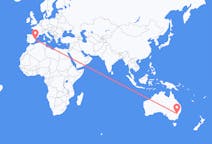 Flyrejser fra orange, Australien til Valencia, Spanien