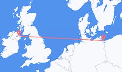 Flyreiser fra Heringsdorf, Tyskland til Belfast, Nord-Irland