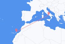 Flyg från Neapel, Italien till Lanzarote, Spanien