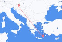 Fly fra Zagreb til Kasos